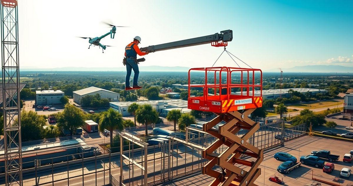 Plataforma aérea é a solução ideal para trabalhos em altura com segurança e eficiência